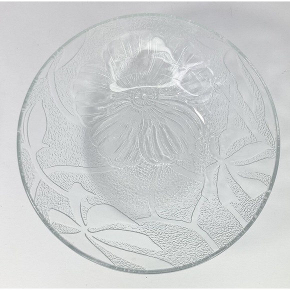 Crystal Clear Industries CCI9 HIBISCUS/Flower, 5 Soup/All Purpose Bowls 6 5/8” - Picture 2 of 3